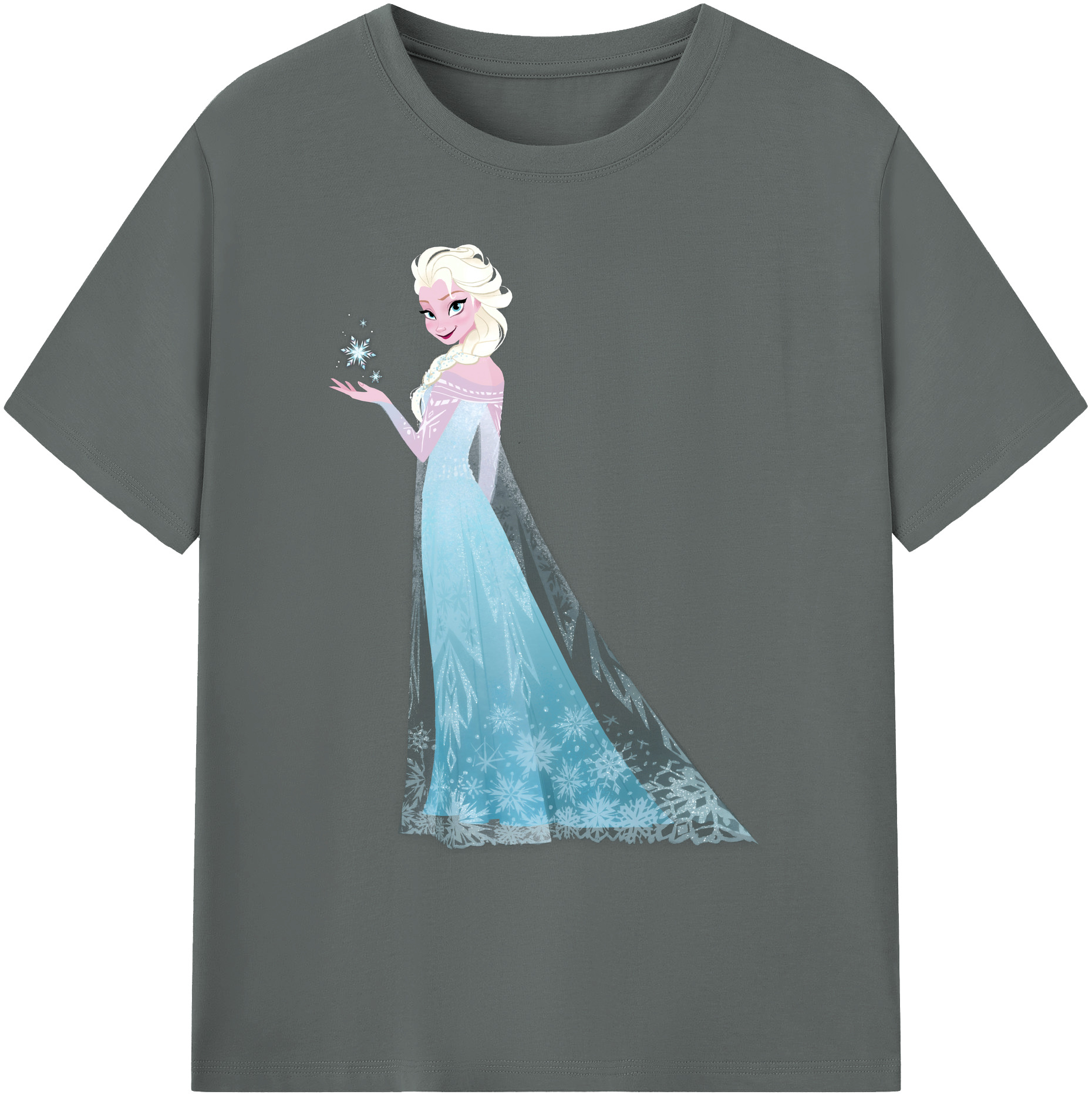 （画像用） アナと雪の女王 アンナ エルサ Frozen Anna Elsa 綿100％ メンズ半袖Tシャツ｜肌触りやわらか＆通気性
